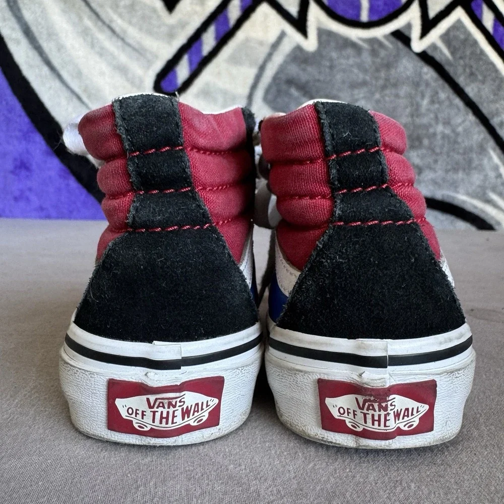 Size 11c - Vans Black/Chilipepper Easy Logo Sk8-Hi Shoes Kids